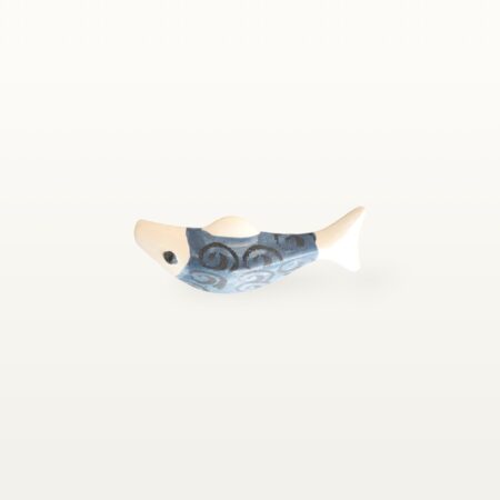 Schwimmender Keramik Fisch - Blau mit Spirale – Bild 6