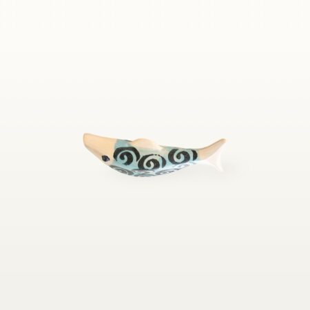 Schwimmender Keramik Fisch - Türkis mit Spirale – Bild 4