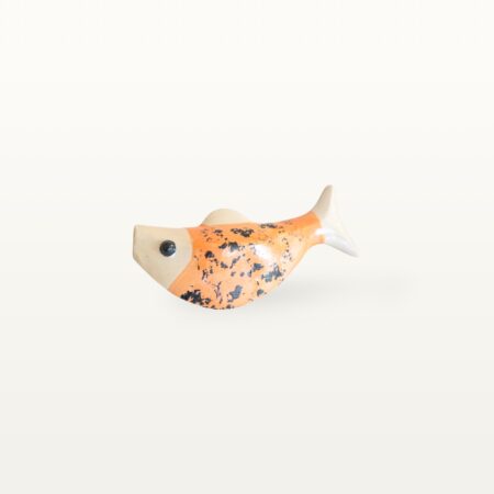 Schwimmender Keramik Fisch - Orange mit Punkten – Bild 6