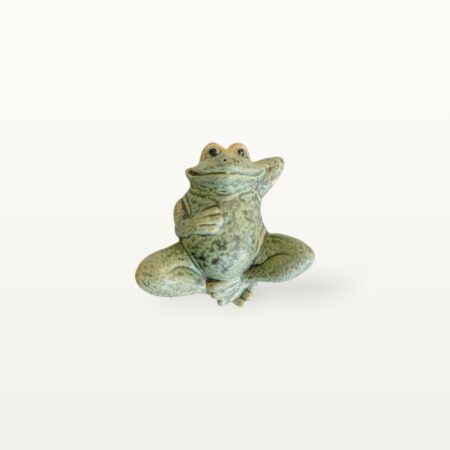 Entspannter Keramik Frosch für den Gartenteich – Bild 8