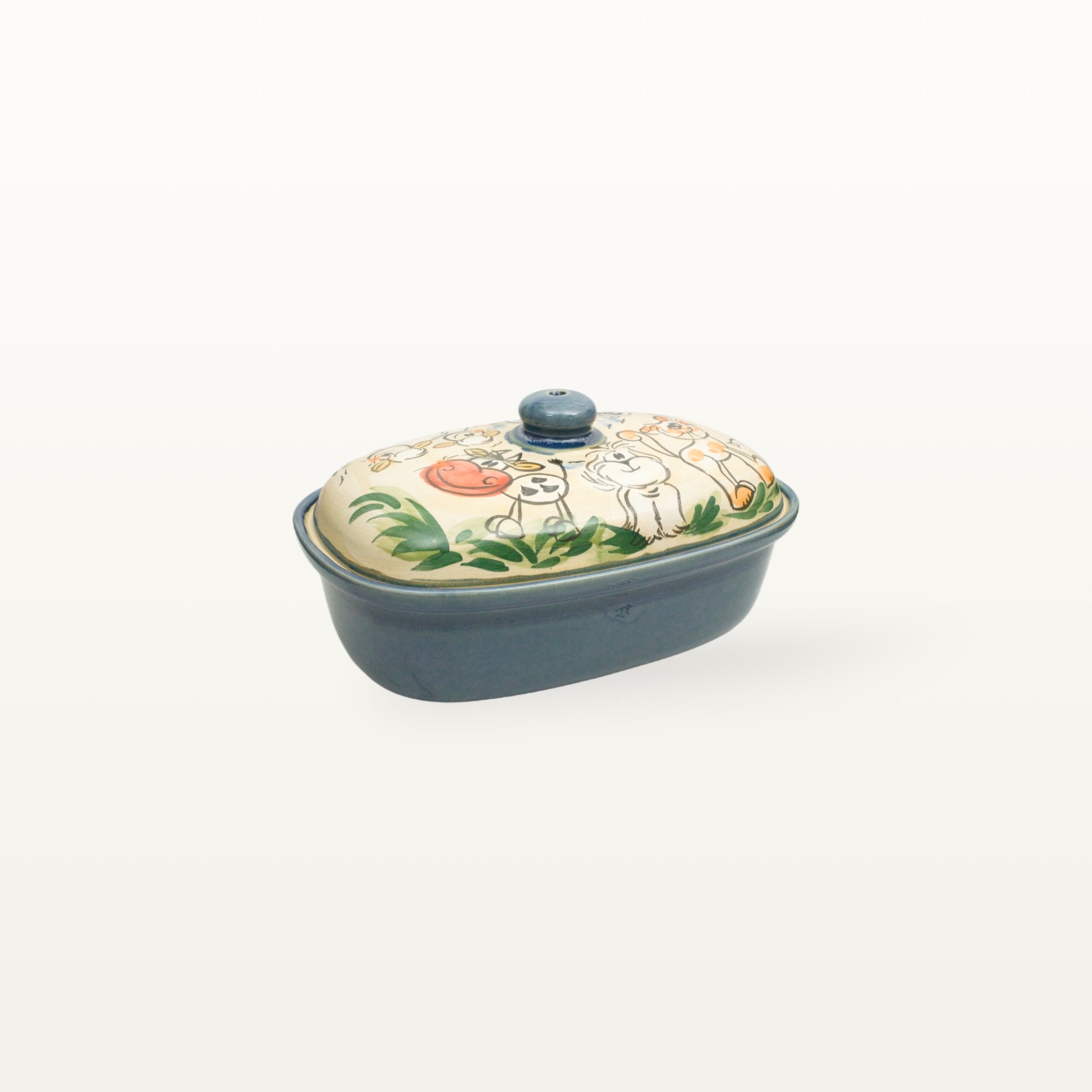 Brottopf klein - Tierfreunde - Blau 1 Brottopf klein - Tierfreunde - Blau