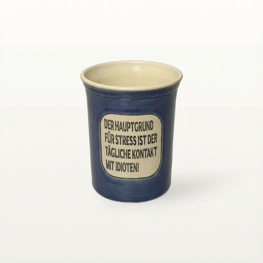 Große Tasse - Graphico Explizit - Idioten - Blau 1 Große Tasse - Graphico Explizit - Idioten - Blau