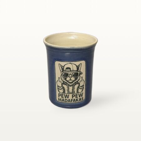 Große Tasse - Graphico Explizit - Pew Pew 2 - Blau