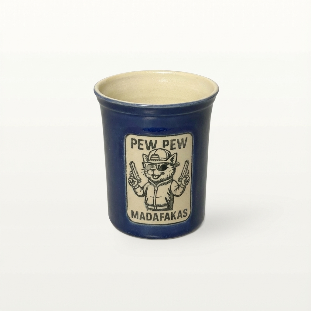 Große Tasse - Graphico Explizit - Pew Pew 1 - Blau 1 Große Tasse - Graphico Explizit - Pew Pew 1 - Blau