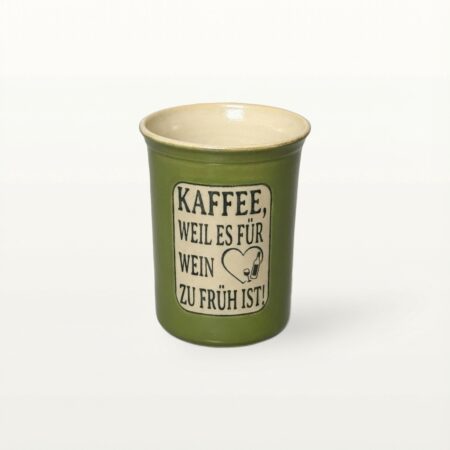 Große Tasse - Graphico Explizit - Kaffee statt Wein - Grün
