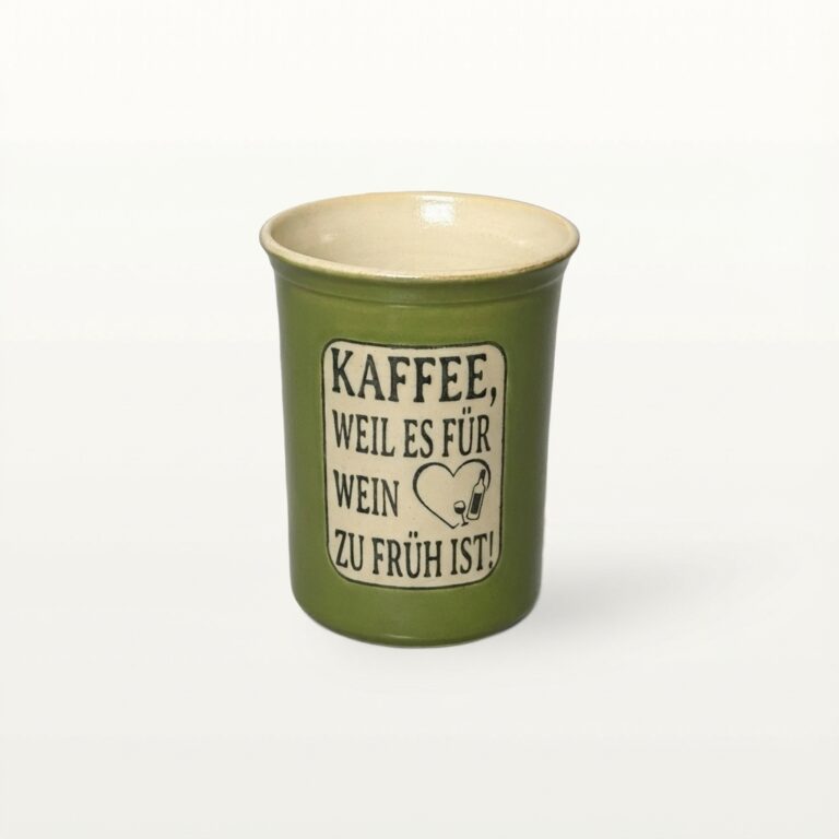 Große Tasse - Graphico Explizit - Kaffee statt Wein - Grün 5