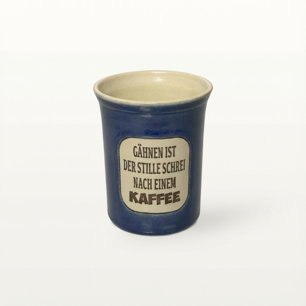 Große Tasse - Graphico Explizit - Gähnen - Blau 1 Große Tasse - Graphico Explizit - Gähnen - Blau