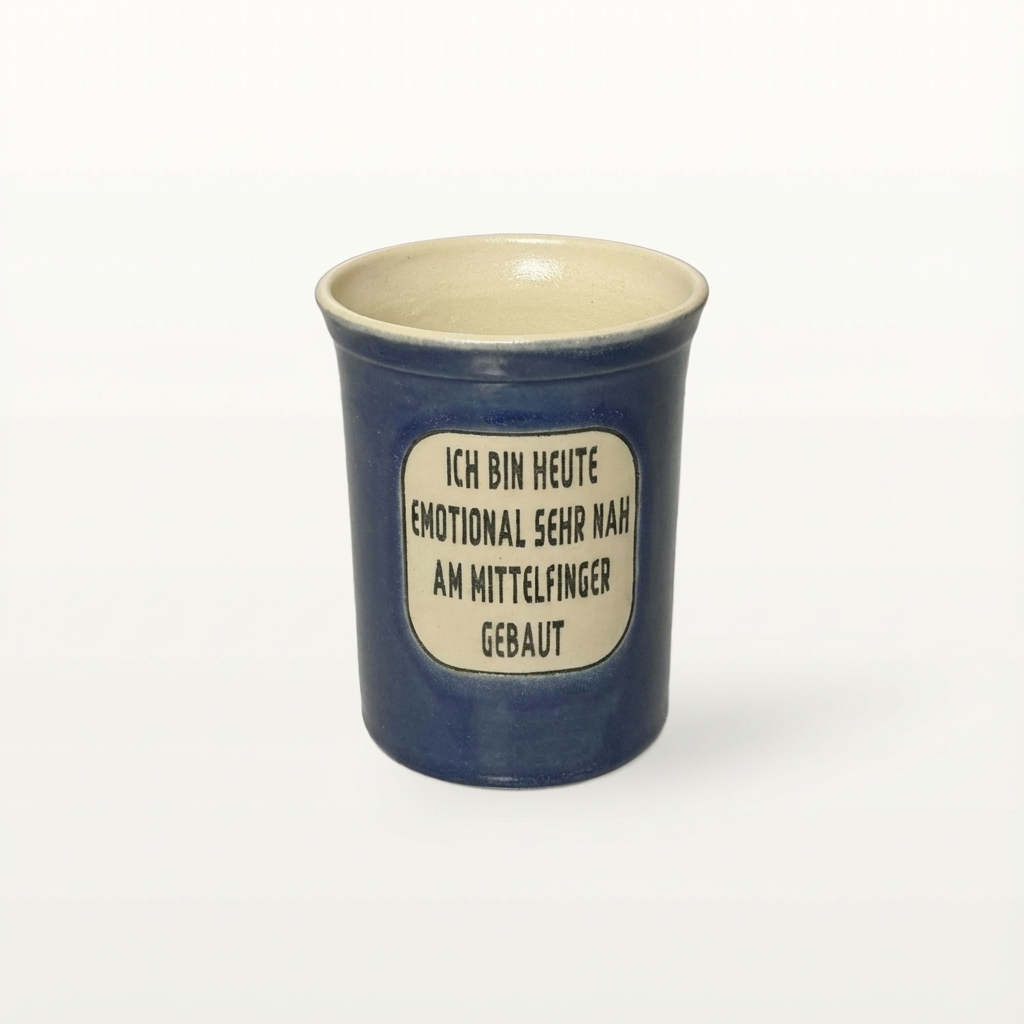 Große Tasse - Graphico Explizit - Mittelfinger - Blau 1 Große Tasse - Graphico Explizit - Mittelfinger - Blau