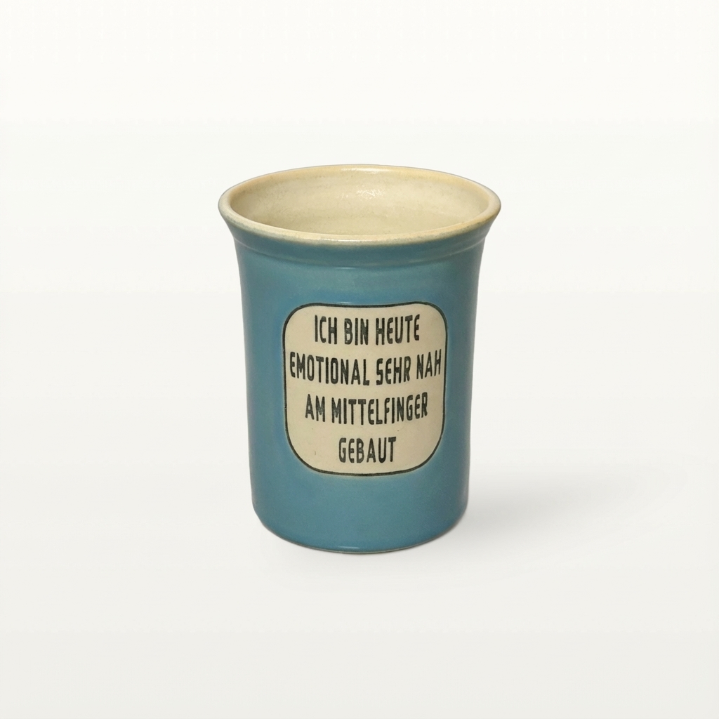 Große Tasse - Graphico Explizit - Mittelfinger - Türkis 1 Große Tasse - Graphico Explizit - Mittelfinger - Türkis