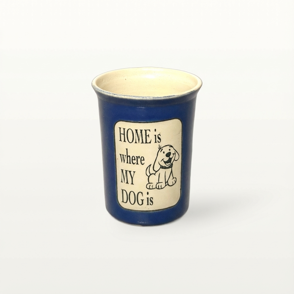 Große Tasse - Graphico Klartext - Dog - Blau 1 Große Tasse - Graphico Klartext - Dog - Blau