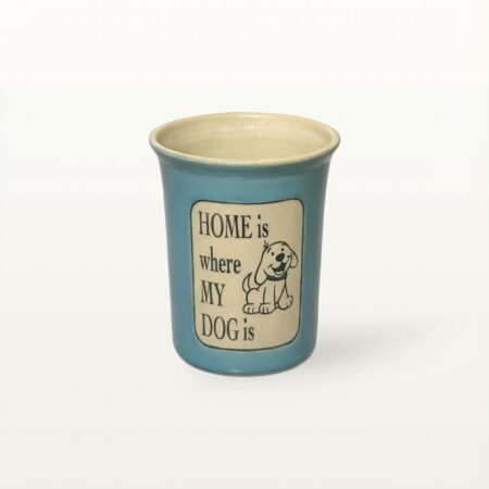 Große Tasse - Graphico Klartext - Dog - Türkis