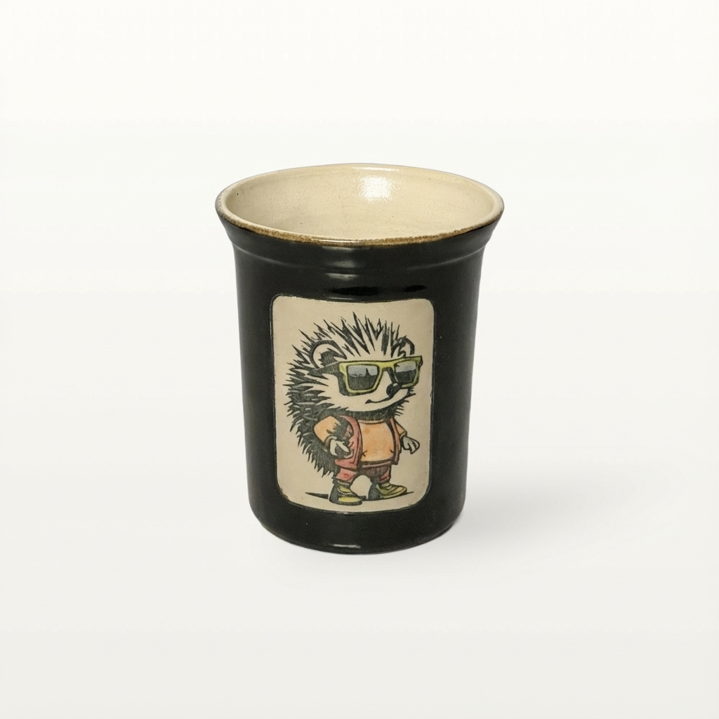 Große Tasse - Graphico Klartext - Cool Igel - Schwarz 1 Große Tasse - Graphico Klartext - Cool Igel - Schwarz