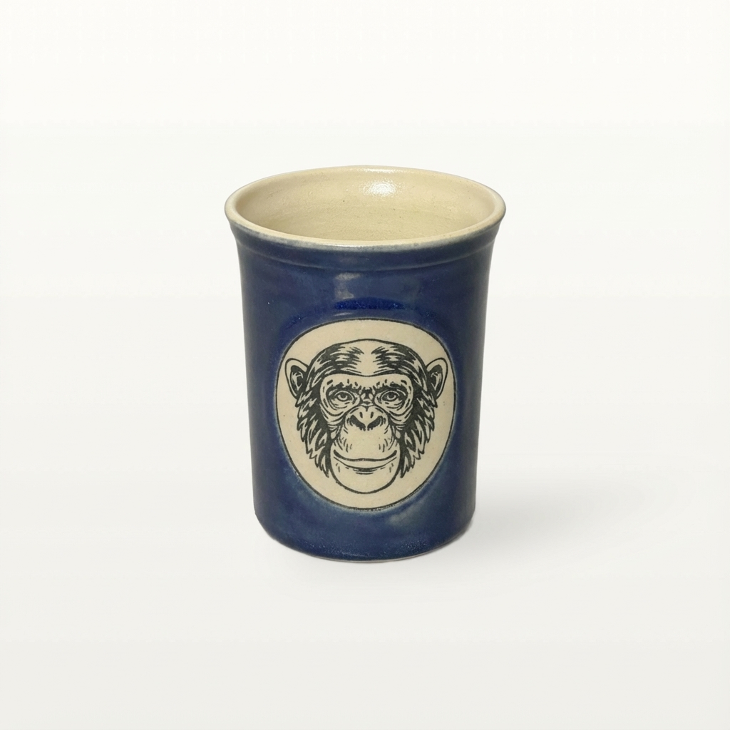 Große Tasse - Graphico Natur - Schimpanse - Blau 1 Große Tasse - Graphico Natur - Schimpanse - Blau