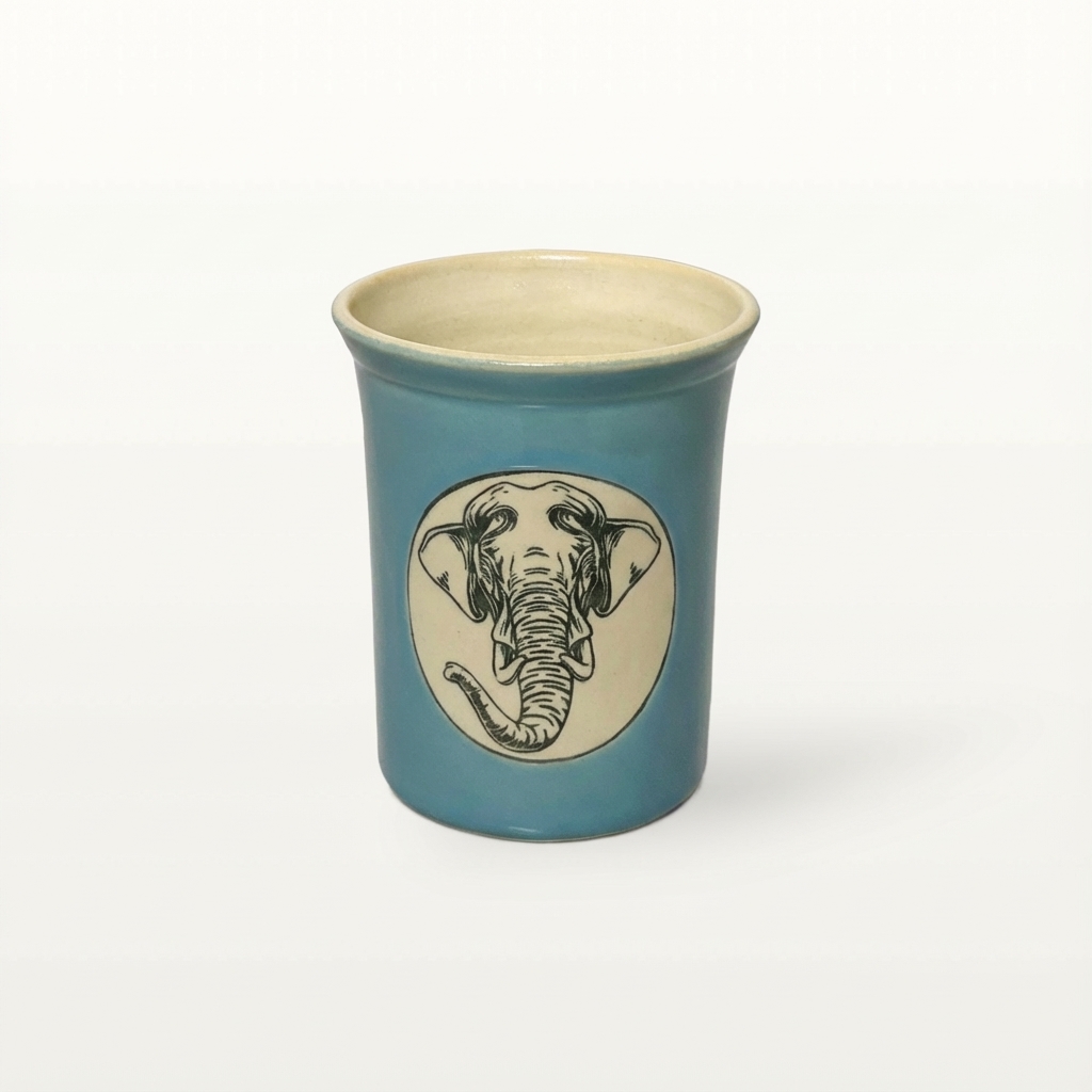 Große Tasse - Graphico Natur - Elefant - Türkis 1 Große Tasse - Graphico Natur - Elefant - Türkis