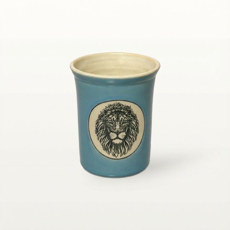 Große Tasse - Graphico Natur - Löwe - Türkis 1 Große Tasse - Graphico Natur - Löwe - Türkis