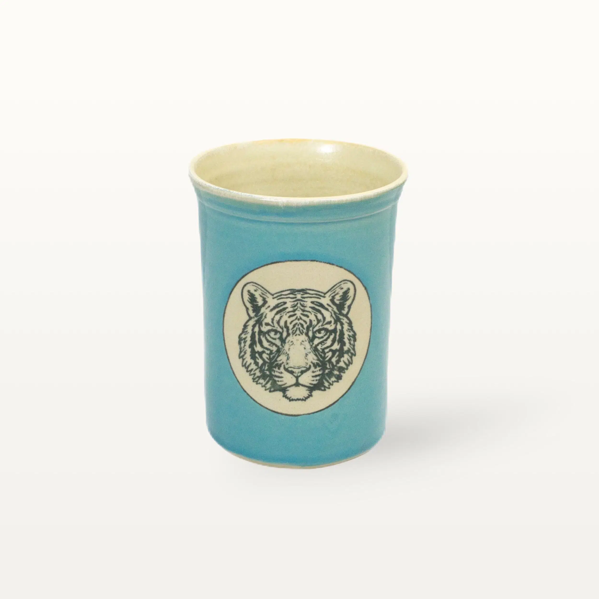Große Tasse - Graphico Natur - Tiger - Türkis 1 Große Tasse - Graphico Natur - Tiger - Türkis