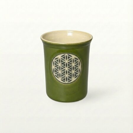 Große Tasse - Graphico Natur - Blume des Lebens - Grün