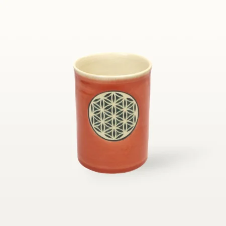 Große Tasse - Graphico Natur - Blume des Lebens - Rot