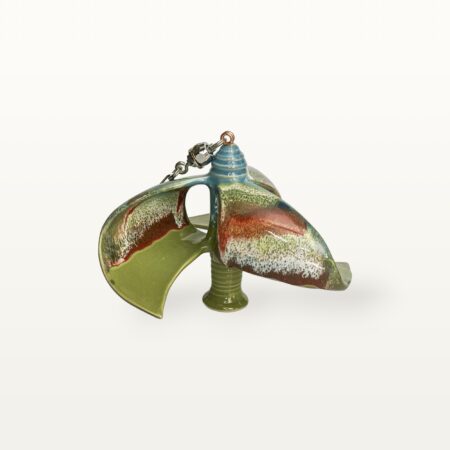 Hängende Windmühle für den Garten - Grün und Türkis