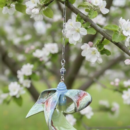 Hängende Windmühle für den Garten - Grün und Türkis 5 Hängende Windmühle für den Garten - Grün und Türkis – Bild 3