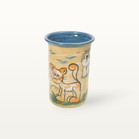 Bestecktopf Katze Hund - Tierfreunde - Blau