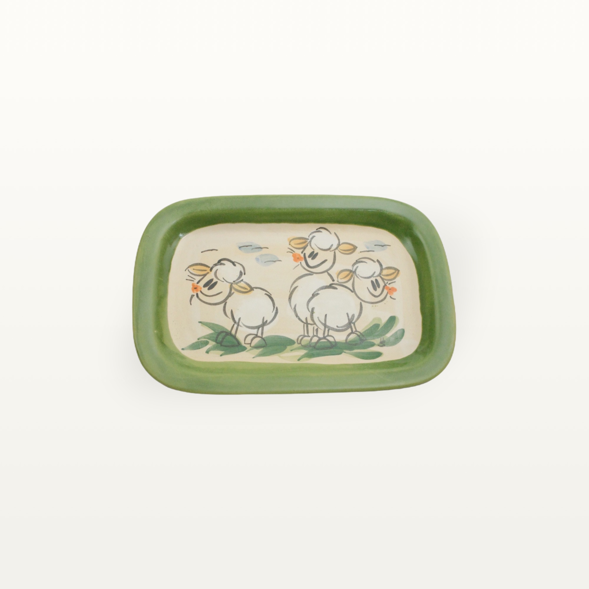 Servierplatte Schaf - Tierfreunde - Grün