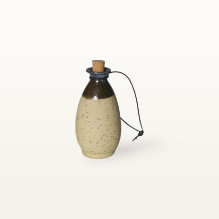 Rustikale Flasche mit Lederband "Welle" – Bild 4
