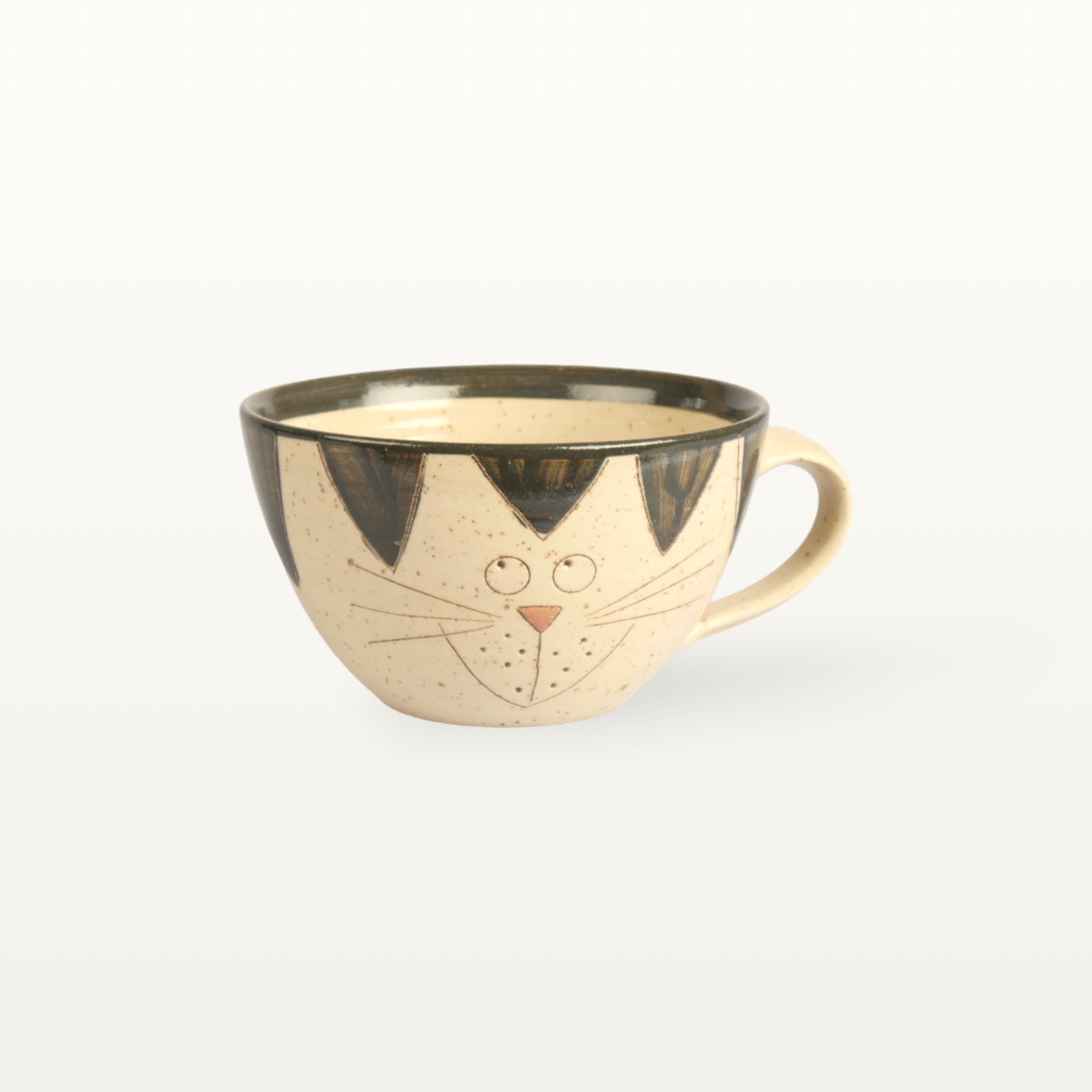 Große Tasse "Schmunzelkatze" - Schwarz 2 Große Tasse "Schmunzelkatze" - Schwarz – Bild 2