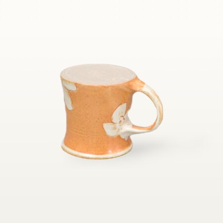 Mittlere Keramiktasse - Shino mit Blume 13 Mittlere Keramiktasse - Shino mit Blume – Bild 7