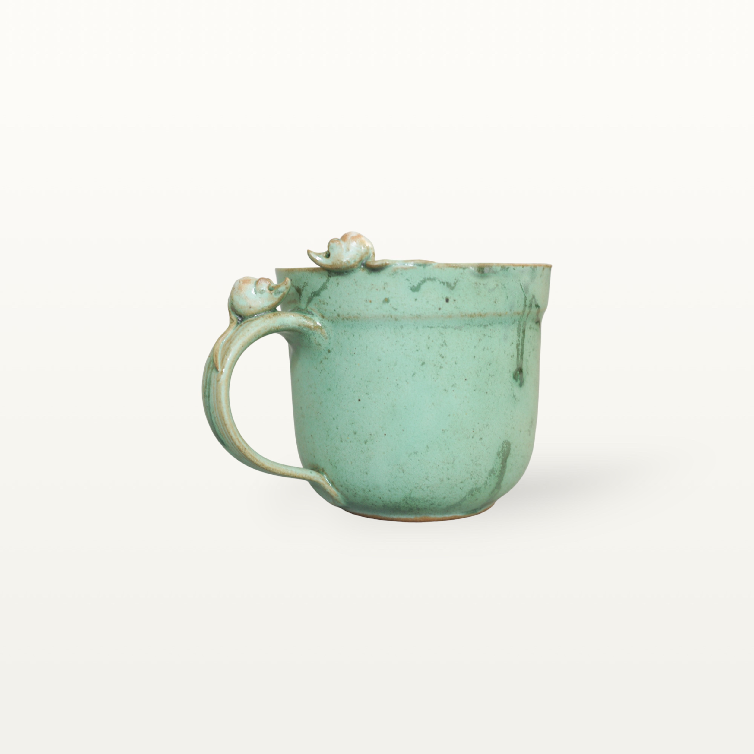 Bauerntasse - Grün mit Maus 2 Bauerntasse - Grün mit Maus – Bild 2