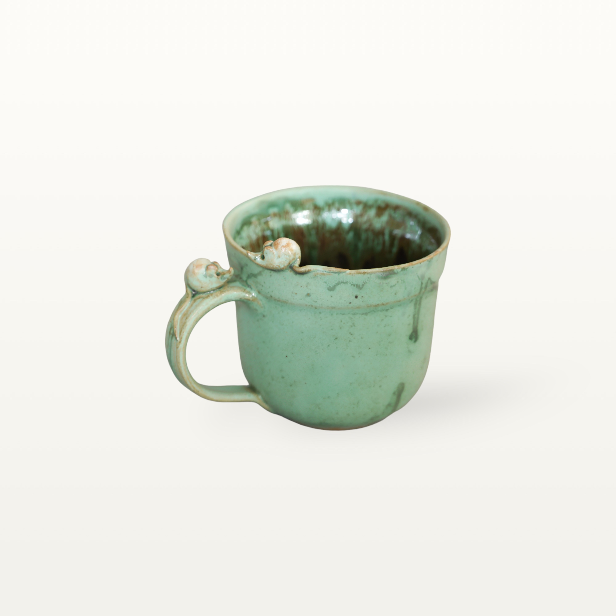 Bauerntasse - Grün mit Maus 3 Bauerntasse - Grün mit Maus – Bild 3
