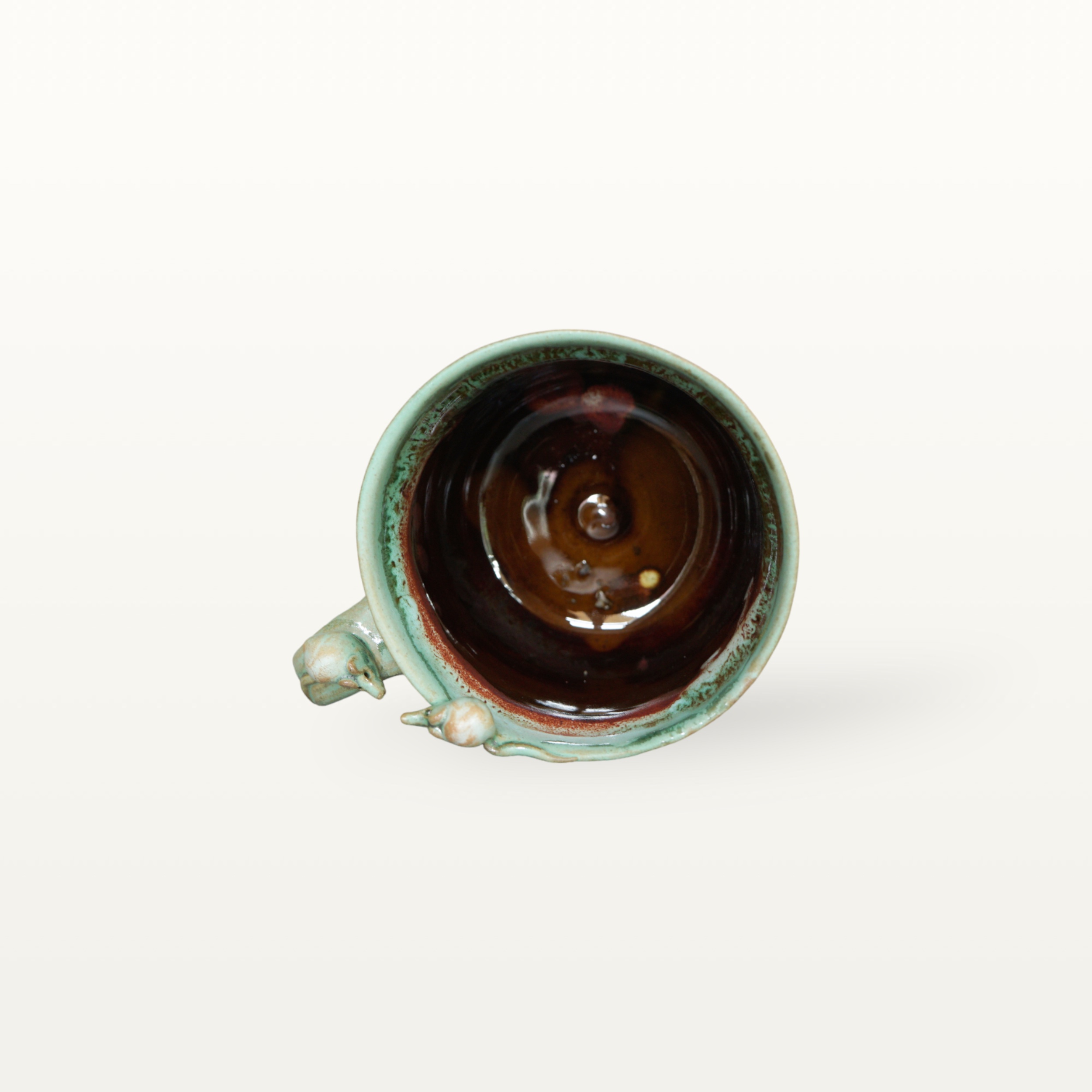 Bauerntasse - Grün mit Maus 4 Bauerntasse - Grün mit Maus – Bild 4