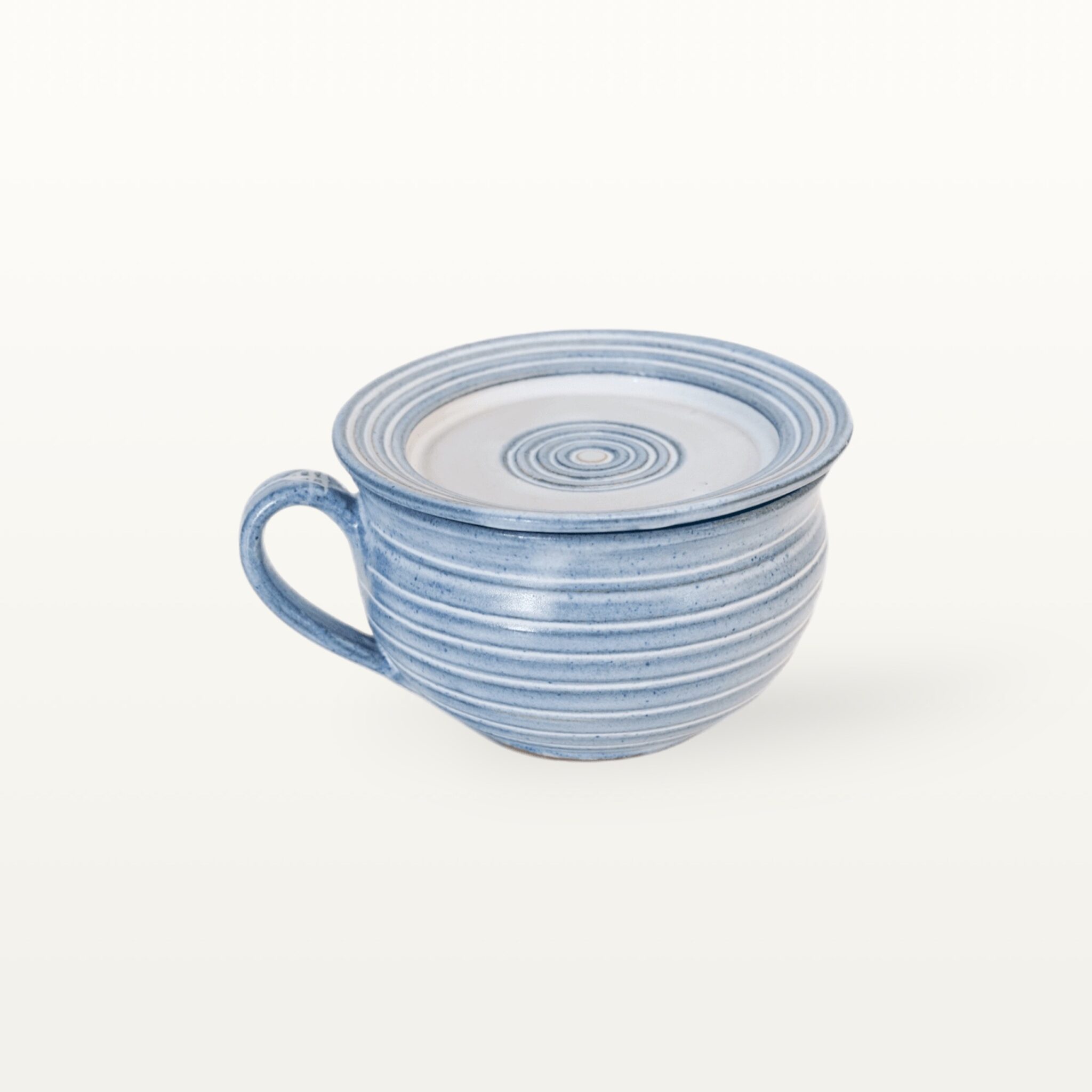 Bauchige Tasse mit Untertasse "Feinstrich Blau" 3 Bauchige Tasse mit Untertasse "Feinstrich Blau" – Bild 3