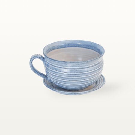 Bauchige Tasse mit Untertasse "Feinstrich Blau" 10 Bauchige Tasse mit Untertasse "Feinstrich Blau" – Bild 4