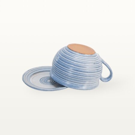 Bauchige Tasse mit Untertasse "Feinstrich Blau" 13 Bauchige Tasse mit Untertasse "Feinstrich Blau" – Bild 7