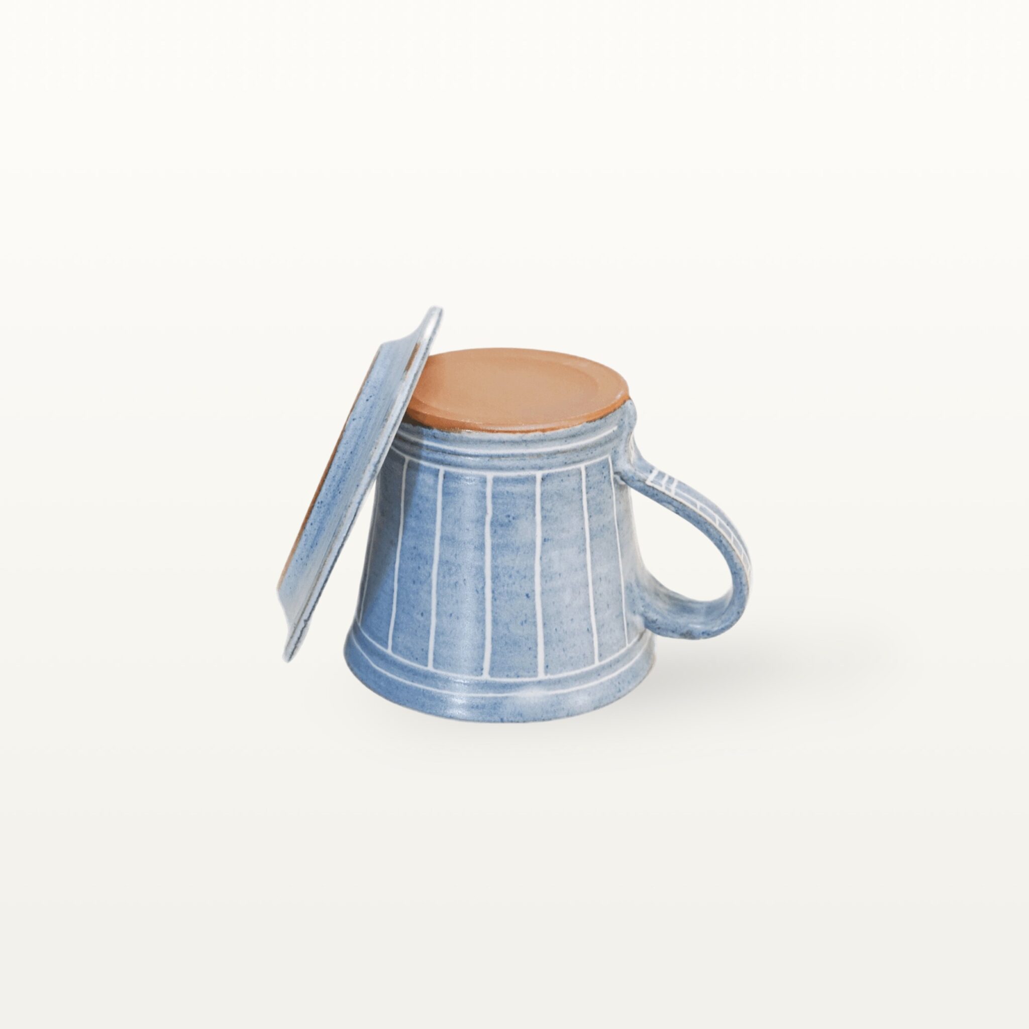 Konische Tasse mit Untertasse "Feinstrich Blau" 2 Konische Tasse mit Untertasse "Feinstrich Blau" – Bild 2