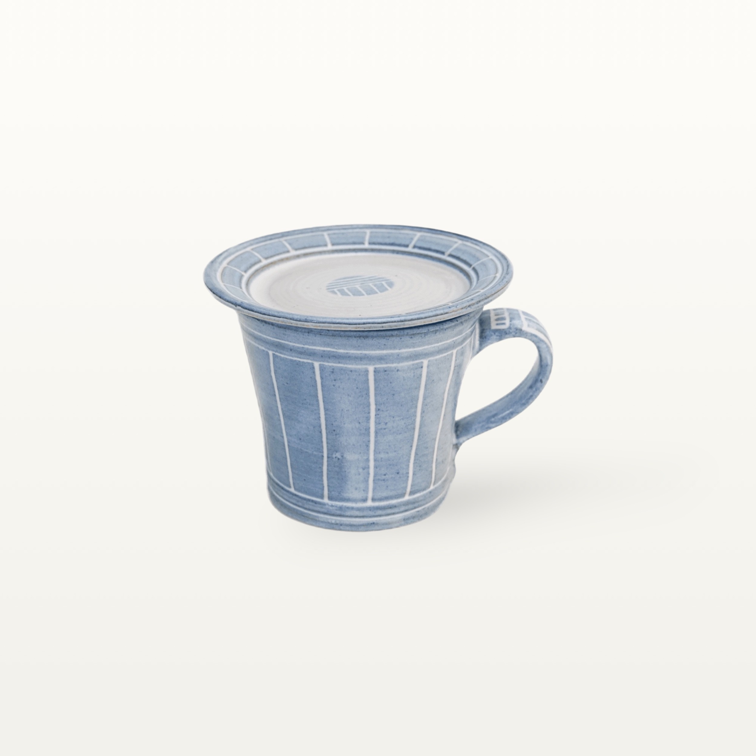Konische Tasse mit Untertasse "Feinstrich Blau" 5 Konische Tasse mit Untertasse "Feinstrich Blau" – Bild 5
