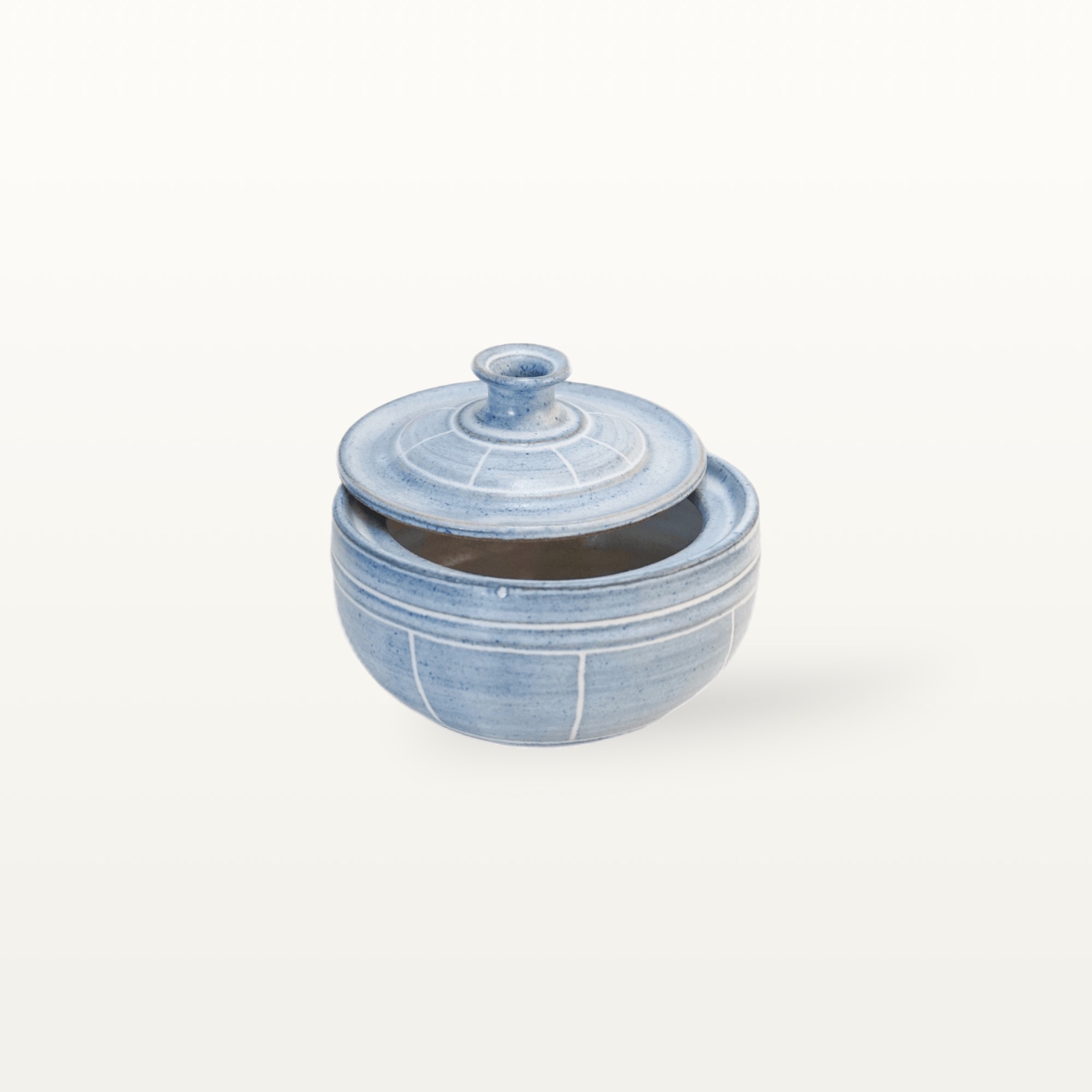 Zuckerdose bauchig "Feinstrich Blau" 3 Zuckerdose bauchig "Feinstrich Blau" – Bild 3