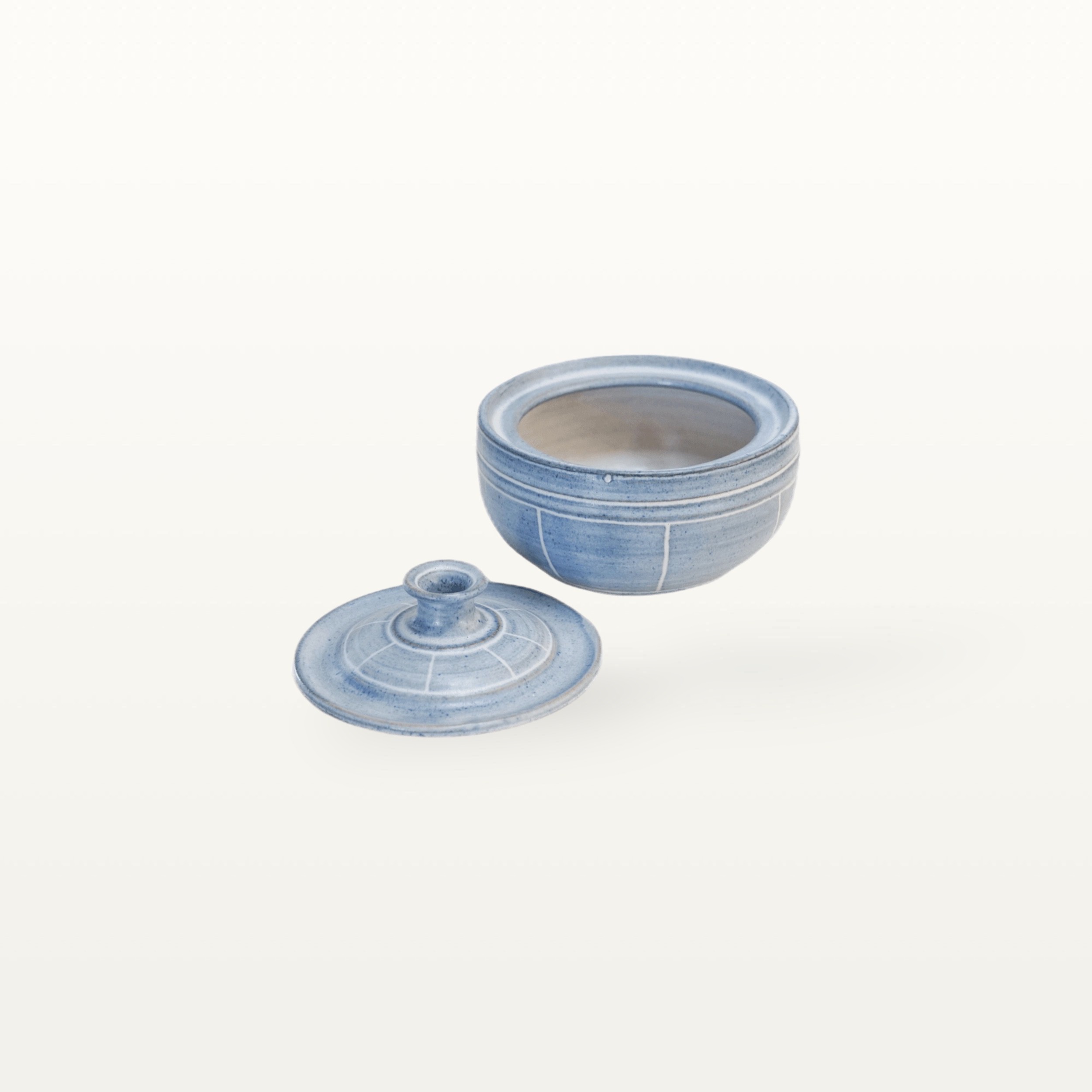 Zuckerdose bauchig "Feinstrich Blau" 4 Zuckerdose bauchig "Feinstrich Blau" – Bild 4