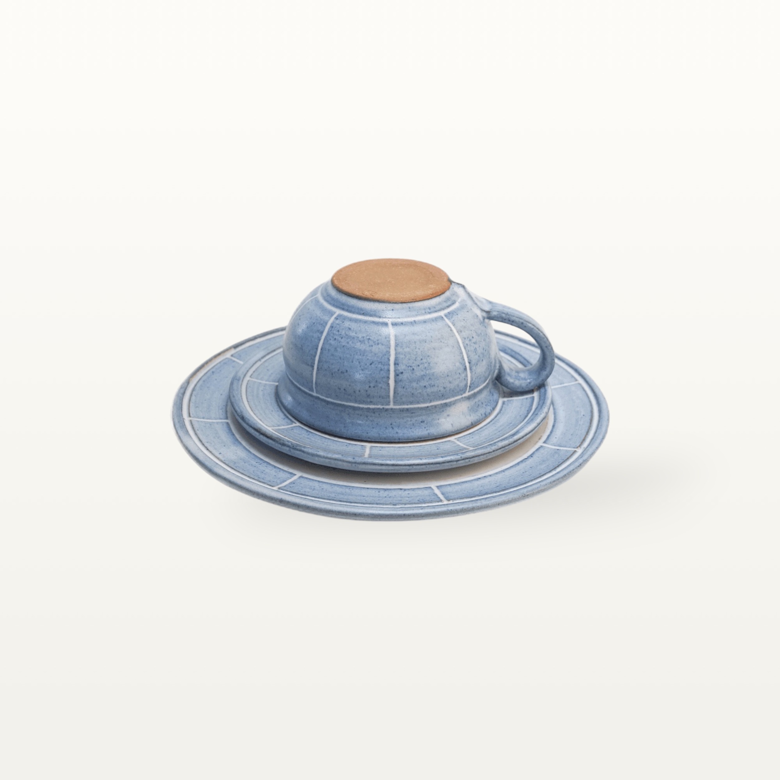 Gedeck "Feinstrich Blau" 3 Gedeck "Feinstrich Blau" – Bild 3