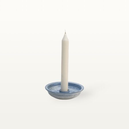 Flacher Leuchter "Feinstrich Blau"