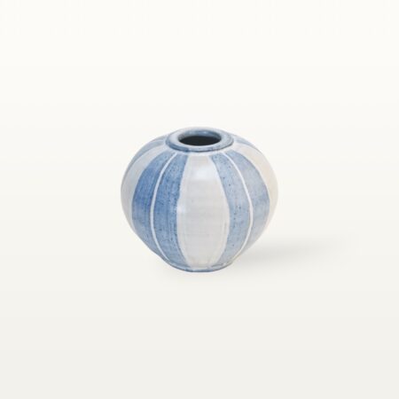 Kugelvase "Feinstrich Blau" - Breite Streifen – Bild 3