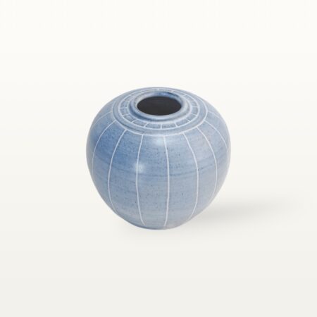 Kugelvase "Feinstrich Blau" - Streifen – Bild 3