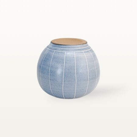 Kugelvase "Feinstrich Blau" - Streifen – Bild 4