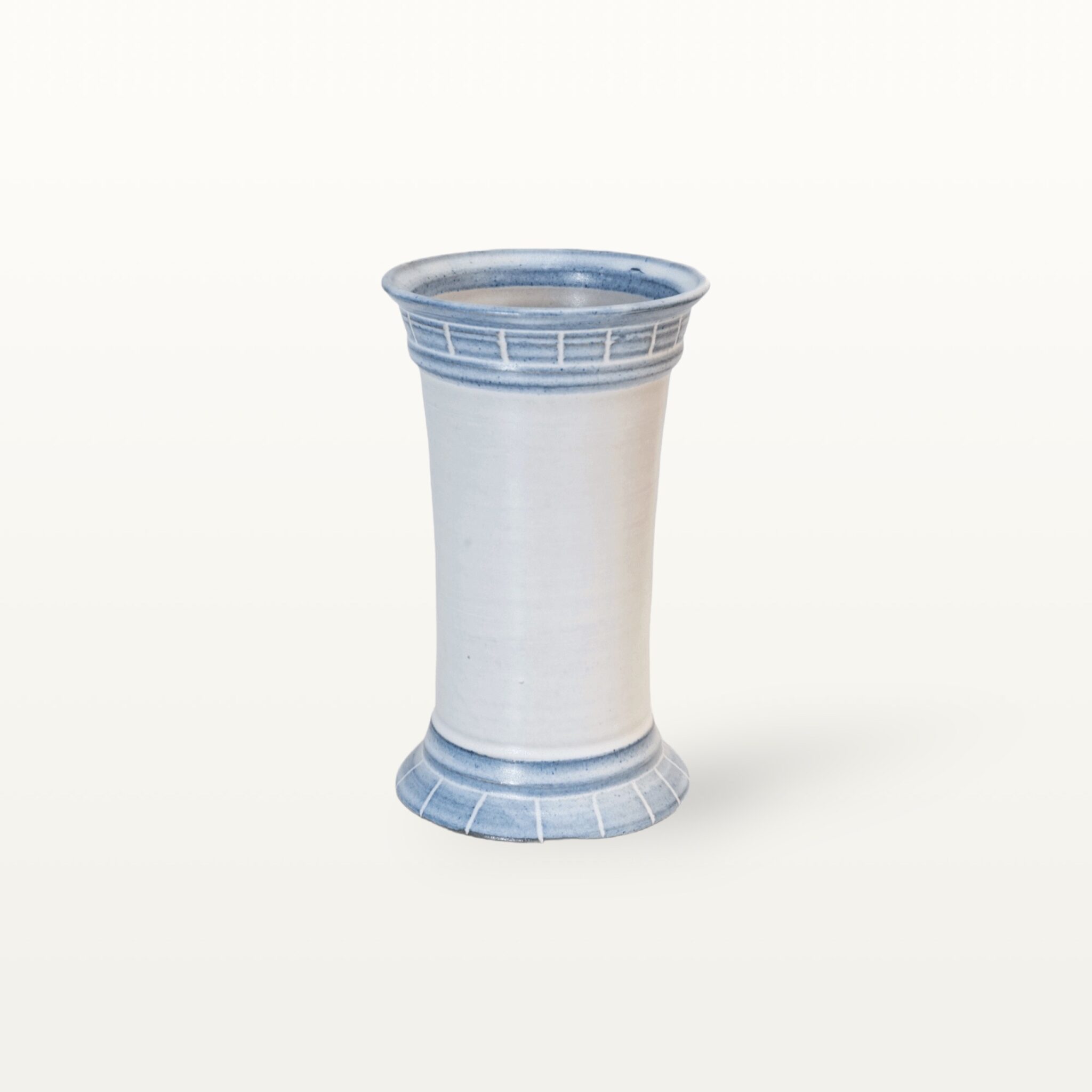 Große Vase "Feinstrich Blau" - mit Ritzborte 8