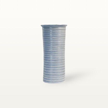 Alternative view of Sehr große Vase "Feinstrich Blau" - gerade geringelt