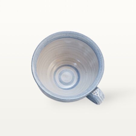 Alternative view of Bauchige Tasse "Feinstrich Blau" - geringelt