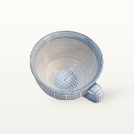 Alternative view of Bauchige Tasse "Feinstrich Blau" - Streifen