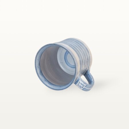 Zylindrische Tasse "Feinstrich Blau" - geringelt – Bild 4
