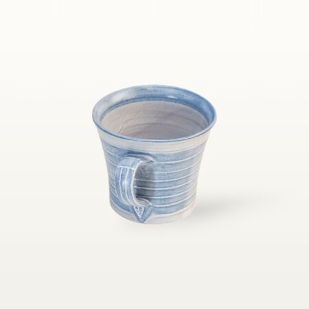 Konische Tasse "Feinstrich Blau" - geringelt 6 Konische Tasse "Feinstrich Blau" - geringelt – Bild 3